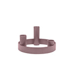 NEW! Round Metal Candelabra in Old Rose
