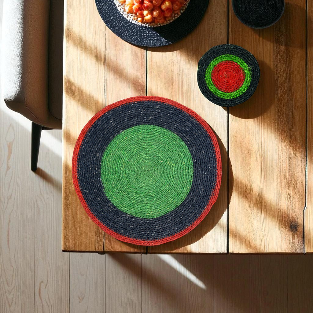 Seagrass Placemat - Midnight Blue / Beryl Green