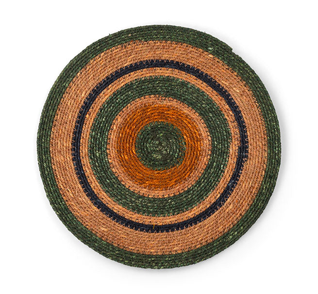 Seagrass Placemat - Olive / Old Rose