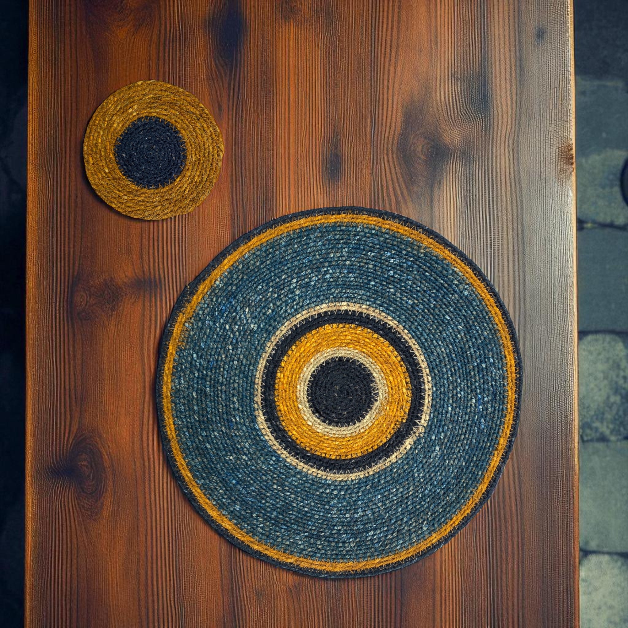 Seagrass Placemat - Pompadour / Midnight Blue