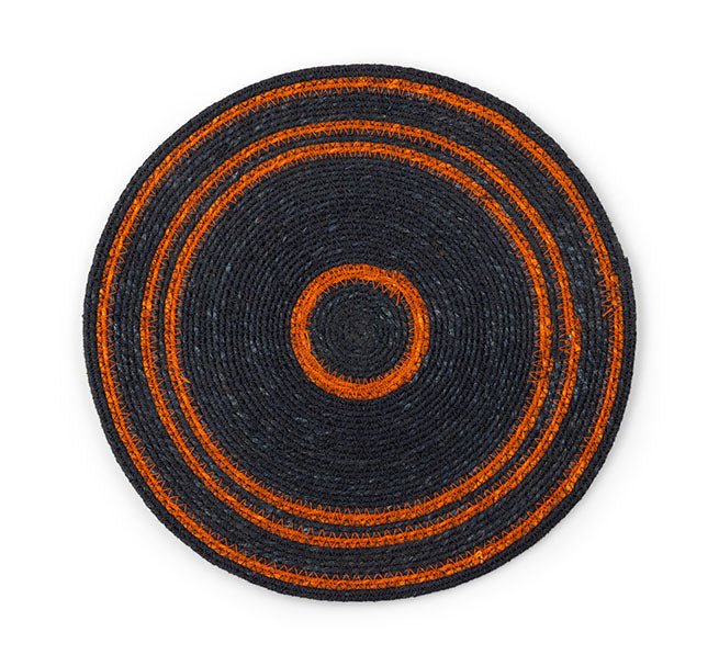 Seagrass Placemat - Midnight Blue / Rust