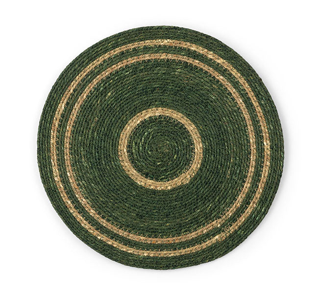 Seagrass Placemat - Olive Green / Natural