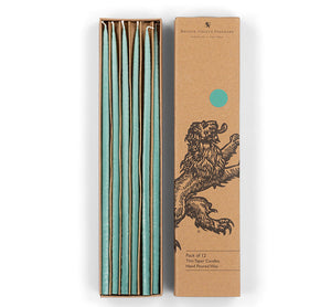Thin Taper Candles - Beryl Green