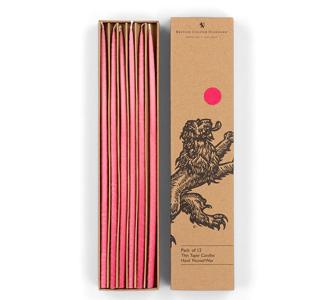 Thin Taper Candles - Neyron Pink