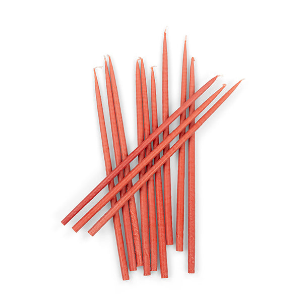 Thin Taper Candles - Guardsman Red