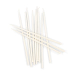 Thin Taper Candles - Pearl White