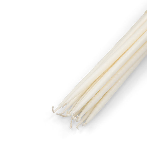 Thin Taper Candles - Pearl White