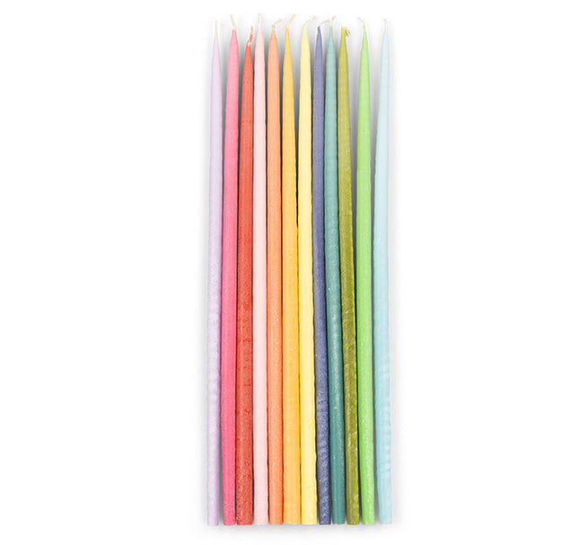Thin Taper Candles - Rainbow