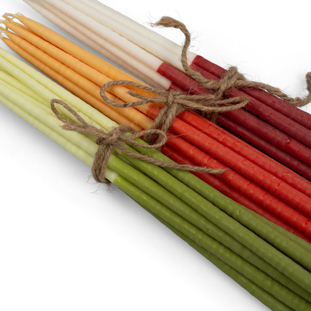 Thin Taper Candles - Rust