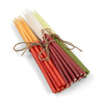 Thin Taper Candles - Two-Tone in Saffron and Rust
