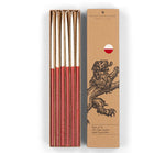 Thin Taper Candles - Two-Tone in Guardsman Red and Pearl