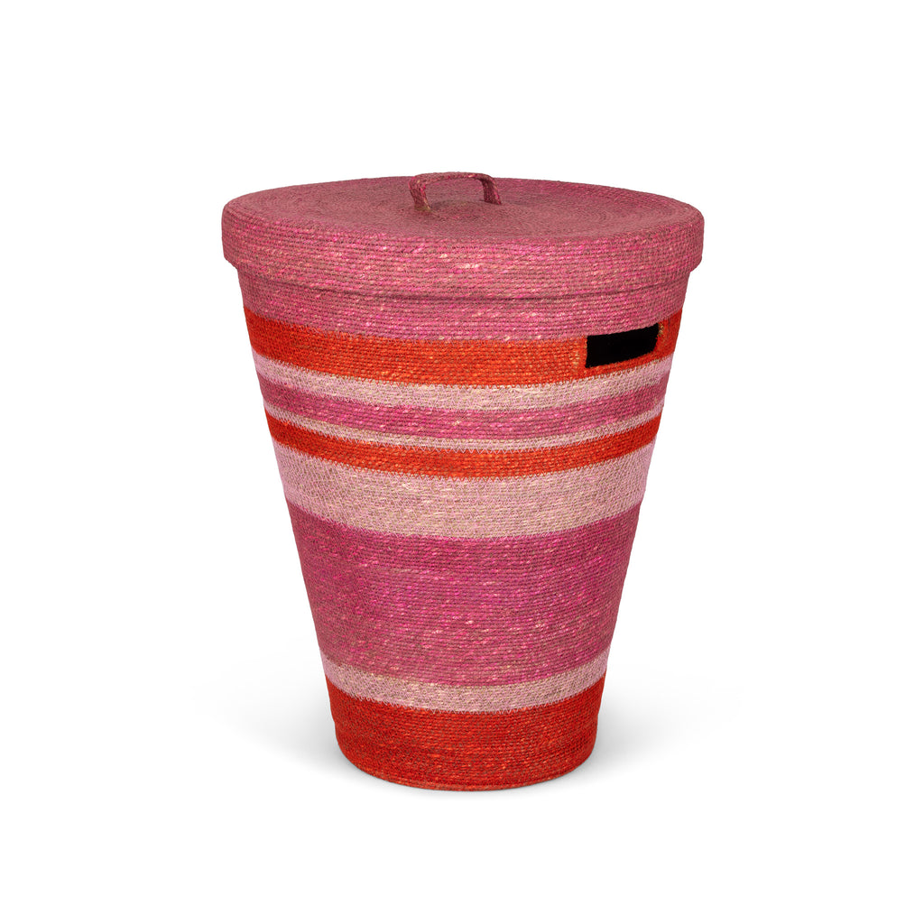 Seagrass Laundry Basket - Guardsman Red / Venetian Pink