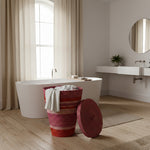 Seagrass Laundry Basket - Guardsman Red / Venetian Pink