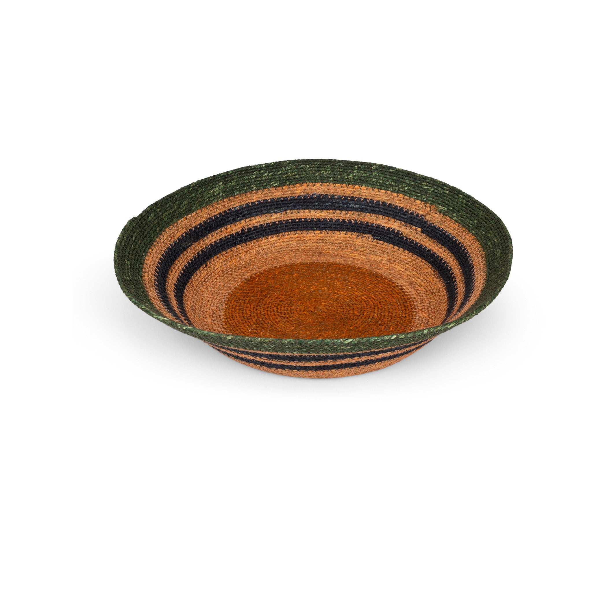 Seagrass Large Bowl - Olive Green / Old Rose