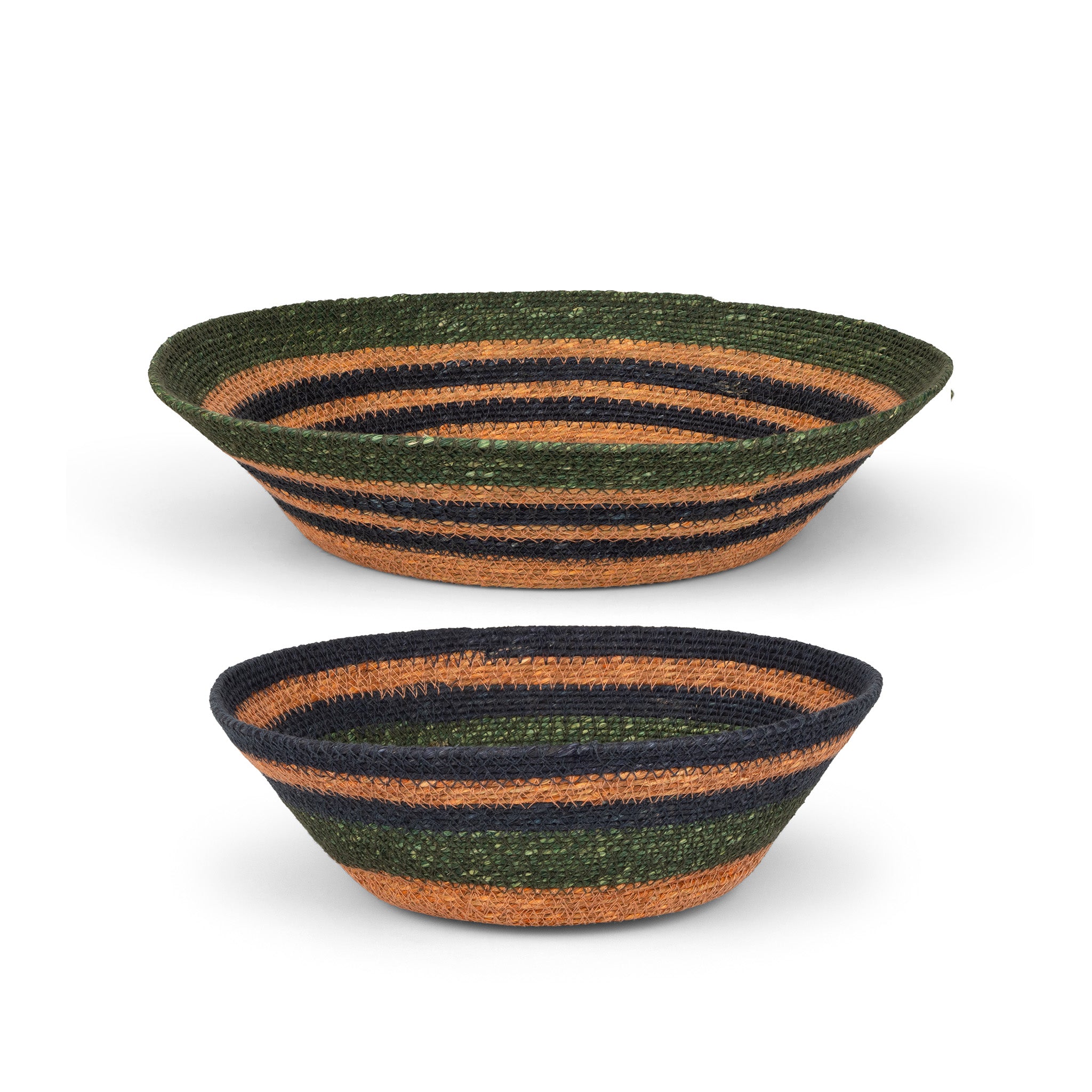 Seagrass Small Bowl - Olive Green / Old Rose