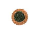 Seagrass Coaster - Olive / Old Rose