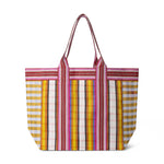 Eco Woven Shopper / Beach Bag in Indian Yellow and Magenta