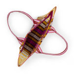 Eco Woven Shopper / Beach Bag in Indian Yellow and Magenta