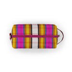 Eco Woven Wash Bag / Small Tote in Indian Yellow and Magenta