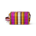 Eco Woven Wash Bag / Small Tote in Indian Yellow and Magenta
