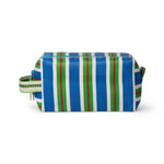 Eco Woven Wash Bag / Small Tote in Medici Blue and Grass Green