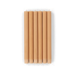 BRITISH COLOUR STANDARD - Khaki Brown Eco Dinner Candles, Set of 6