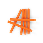 BRITISH COLOUR STANDARD - Bright Orange Eco Dinner Candles, Set of 6