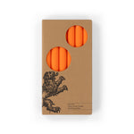 BRITISH COLOUR STANDARD - Bright Orange Eco Dinner Candles, Set of 6