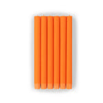 BRITISH COLOUR STANDARD - Bright Orange Eco Dinner Candles, Set of 6
