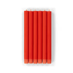 BRITISH COLOUR STANDARD - Poppy Red Eco Dinner Candles, Set of 6