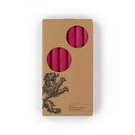 BRITISH COLOUR STANDARD - Medici Crimson Eco Dinner Candles, Set of 6