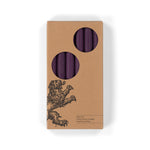 BRITISH COLOUR STANDARD - Egg Plant Eco Dinner Candles, Set of 6