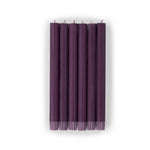 BRITISH COLOUR STANDARD - Egg Plant Eco Dinner Candles, Set of 6