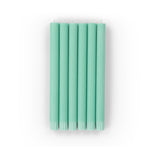 BRITISH COLOUR STANDARD - Turquoise Green Eco Dinner Candles, Set of 6