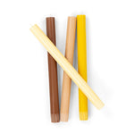 BRITISH COLOUR STANDARD - Mixed Set of 4, Yellows and Browns Eco Dinner Candles