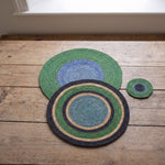 NEW! Seagrass Serving Mat - Beryl Green and Turquoise
