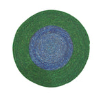NEW! Seagrass Serving Mat - Beryl Green and Turquoise