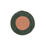 NEW! Seagrass Serving Mat - Olive Green and Old Rose
