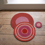 NEW! Seagrass Serving Mat - Guardsman Red and Venetian Pink