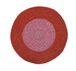 NEW! Seagrass Serving Mat - Guardsman Red and Venetian Pink