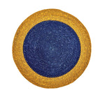 NEW! Seagrass Serving Mat - Tuscan Yellow and Midnight Blue