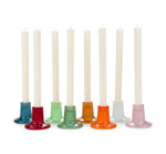 Glass Candleholders - Mixed Set of 8