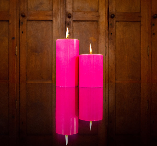 BRITISH COLOUR STANDARD - Neyron Rose Eco Pillar Candle, 10cm