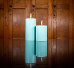 BRITISH COLOUR STANDARD - Opaline Green Eco Pillar Candle, 10cm