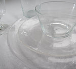 Pearl White Glass Tableware Set Offer - 6 x Dinner Plates, 6 x Side Plates, 6 x Bowls