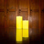 BRITISH COLOUR STANDARD - Primrose Yellow Eco Pillar Candle, 15cm