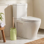 Enamel Toliet Brush Holder & Brush in Eau De Nil