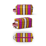 Eco Woven Wash Bag / Small Tote in Indian Yellow and Magenta