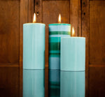 BRITISH COLOUR STANDARD - Bokhara, Beryl & Mooonstone Eco Pillar Candle, 15cm