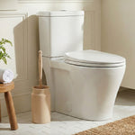 Enamel Toliet Brush Holder & Brush in Mushroom